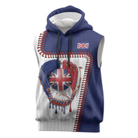 Custom Dripping Baseball Great Britain Sleeveless Hoodie