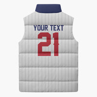Custom Dripping Baseball Great Britain Sleeveless Puffer Jacket