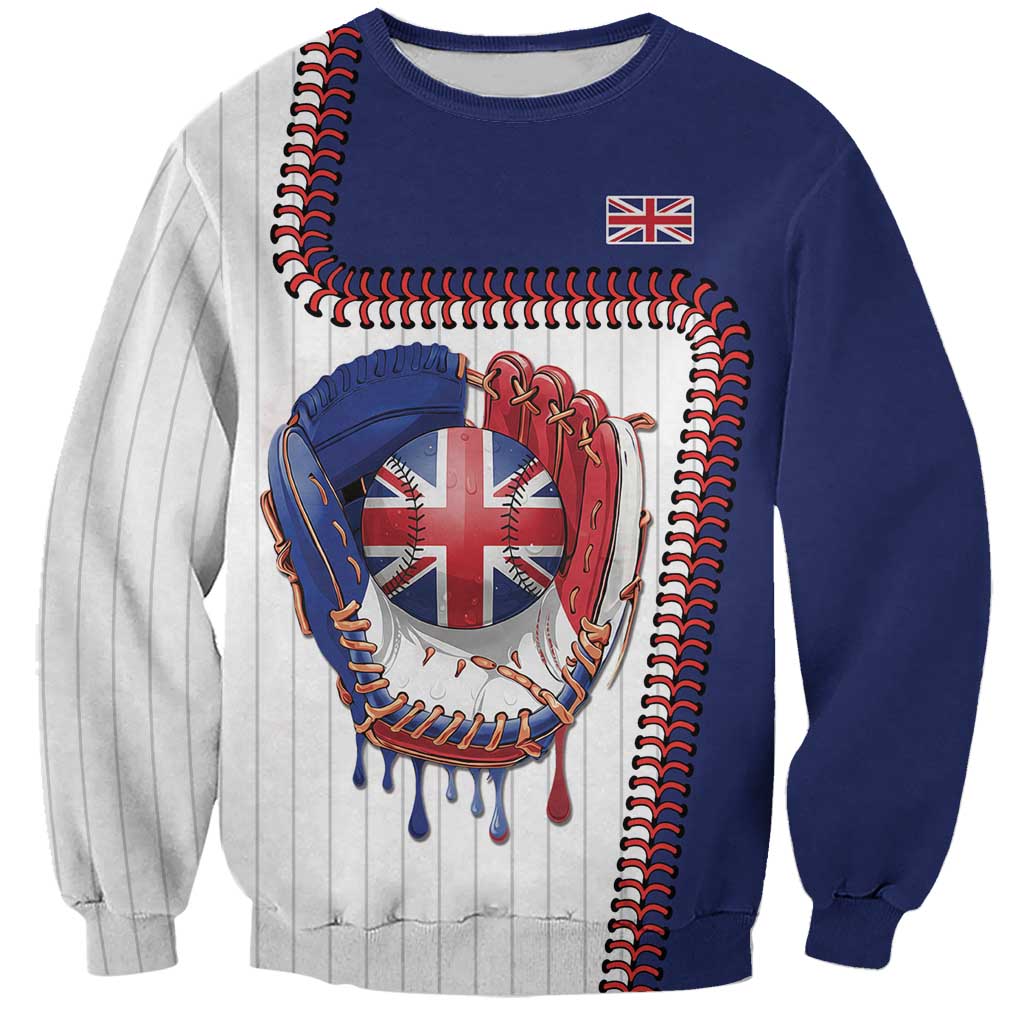 Custom Dripping Baseball Great Britain Sweatshirt