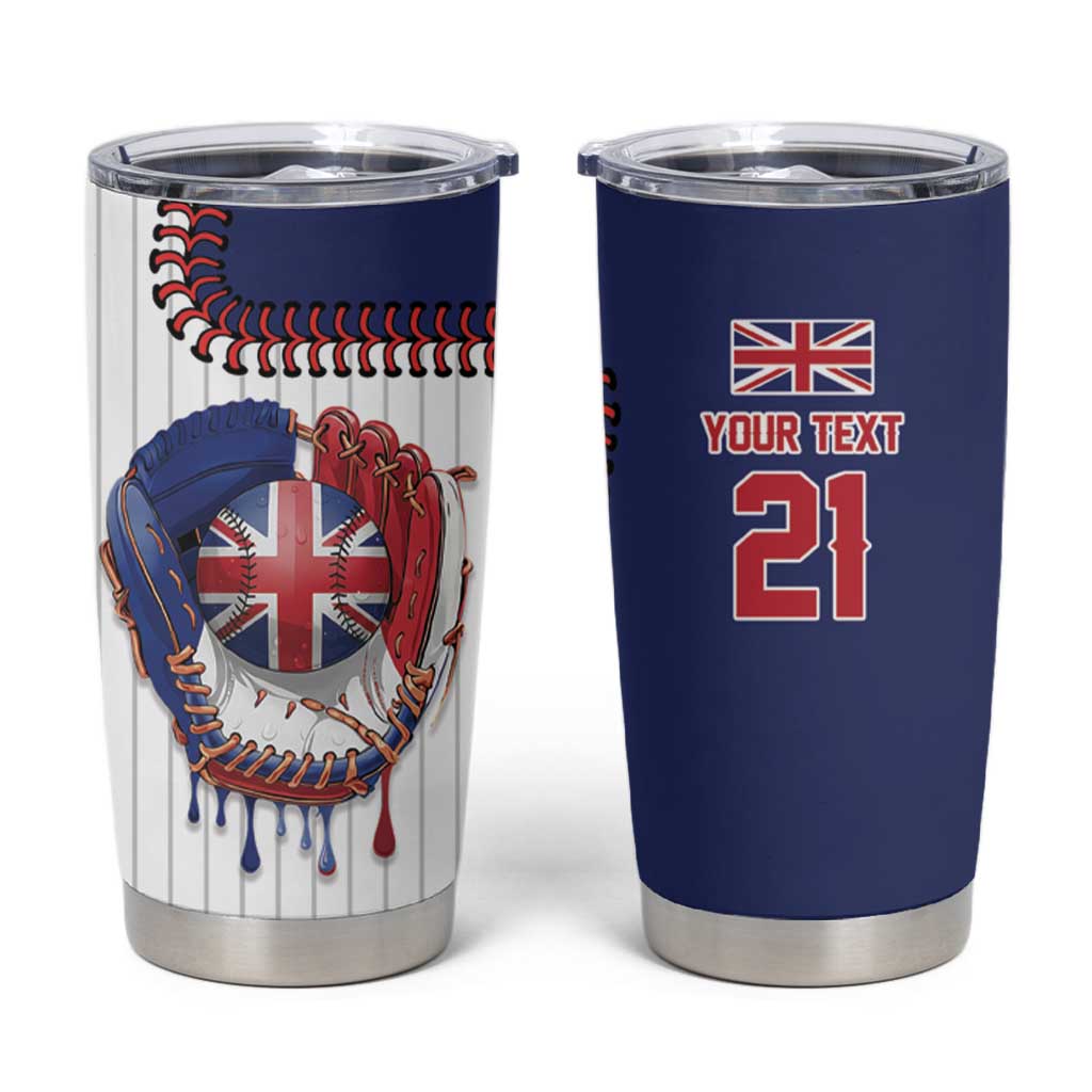 Custom Dripping Baseball Great Britain Tumbler Cup