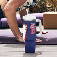 Custom Dripping Baseball Great Britain Tumbler With Handle