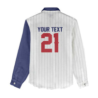 Custom Dripping Baseball Great Britain Women Casual Shirt
