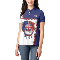 Custom Dripping Baseball Great Britain Women Polo Shirt