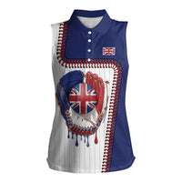Custom Dripping Baseball Great Britain Women Sleeveless Polo Shirt