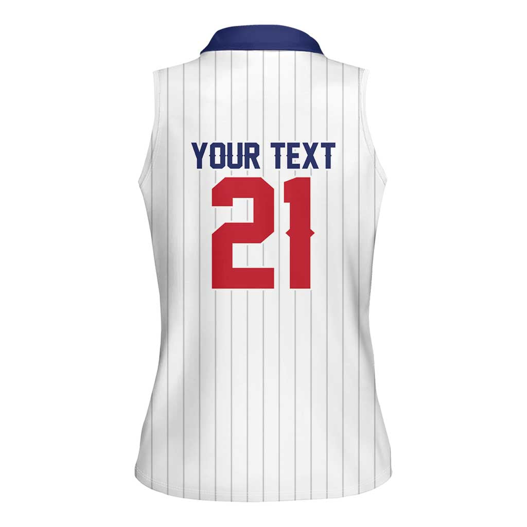 Custom Dripping Baseball Great Britain Women Sleeveless Polo Shirt
