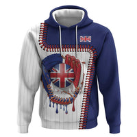 Custom Dripping Baseball Great Britain Zip Hoodie