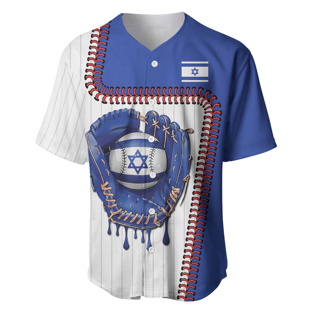 Custom Dripping Baseball Israel Baseball Jersey