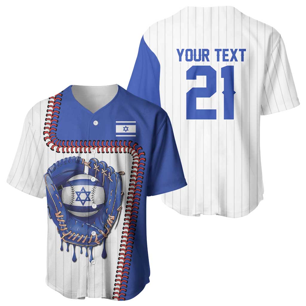 Custom Dripping Baseball Israel Baseball Jersey