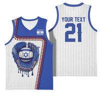 Custom Dripping Baseball Israel Basketball Jersey