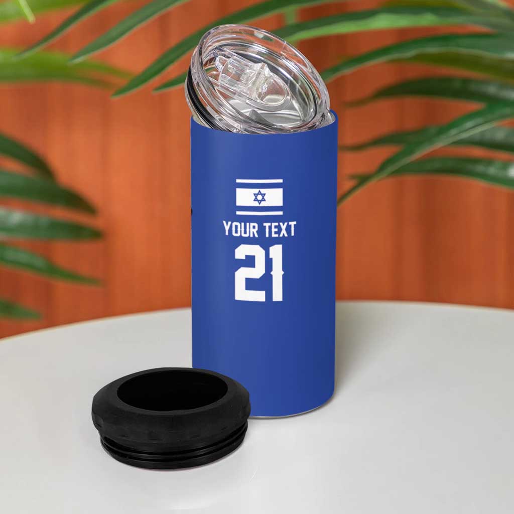 Custom Dripping Baseball Israel 4 in 1 Can Cooler Tumbler
