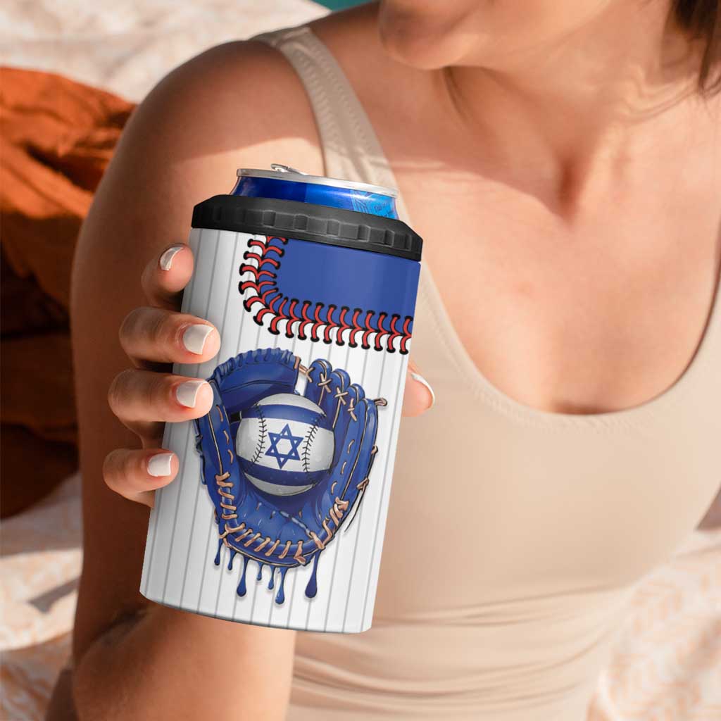 Custom Dripping Baseball Israel 4 in 1 Can Cooler Tumbler
