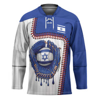 Custom Dripping Baseball Israel Hockey Jersey