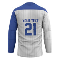 Custom Dripping Baseball Israel Hockey Jersey