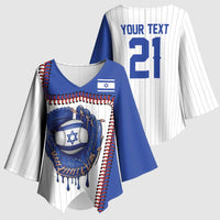 Custom Dripping Baseball Israel Kimono Sleeve Blouse