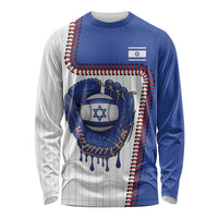 Custom Dripping Baseball Israel Long Sleeve Shirt