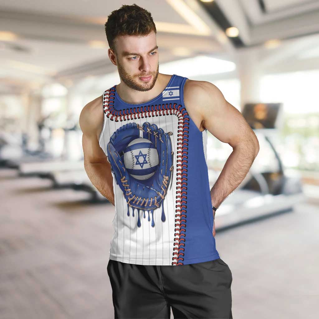 Custom Dripping Baseball Israel Men Tank Top