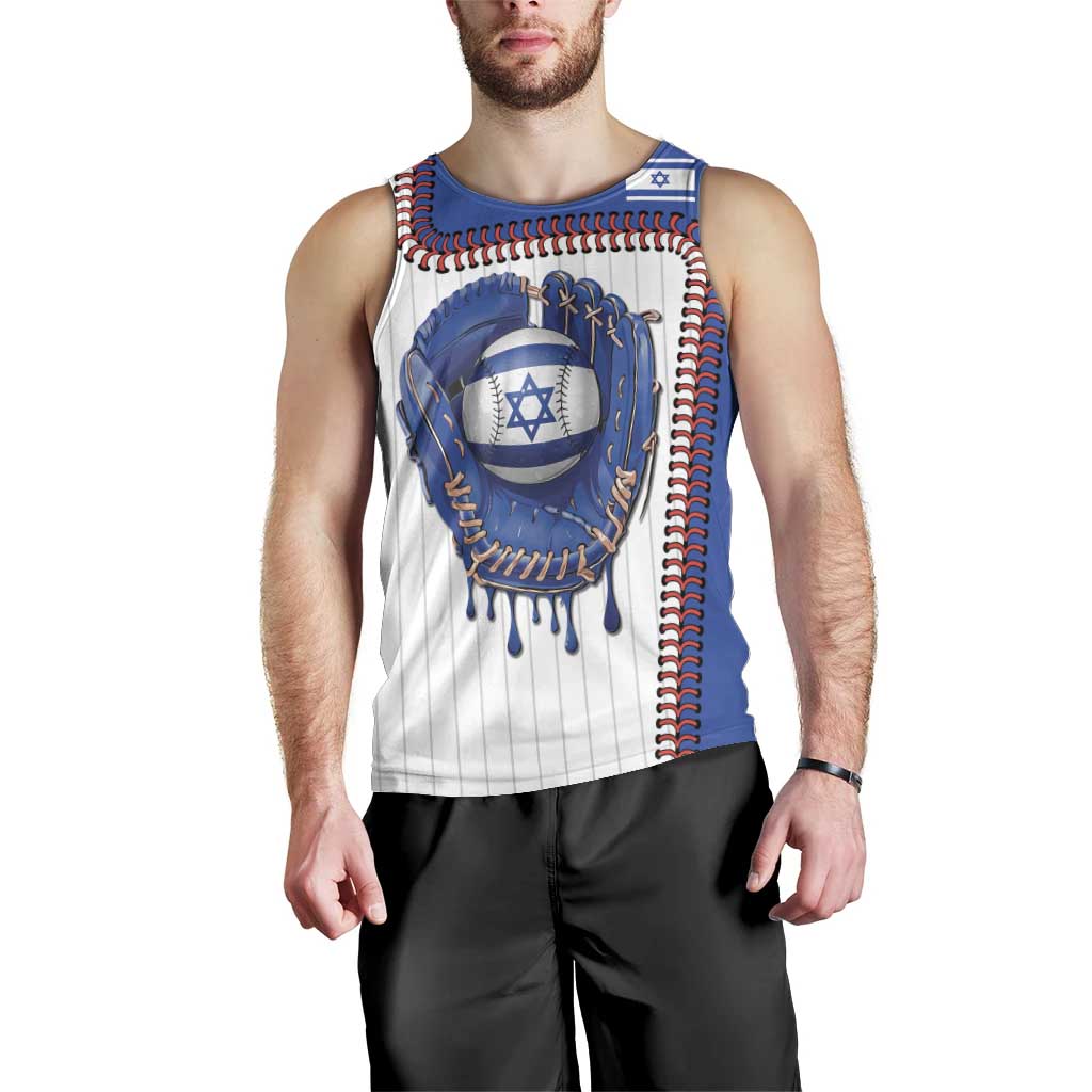Custom Dripping Baseball Israel Men Tank Top