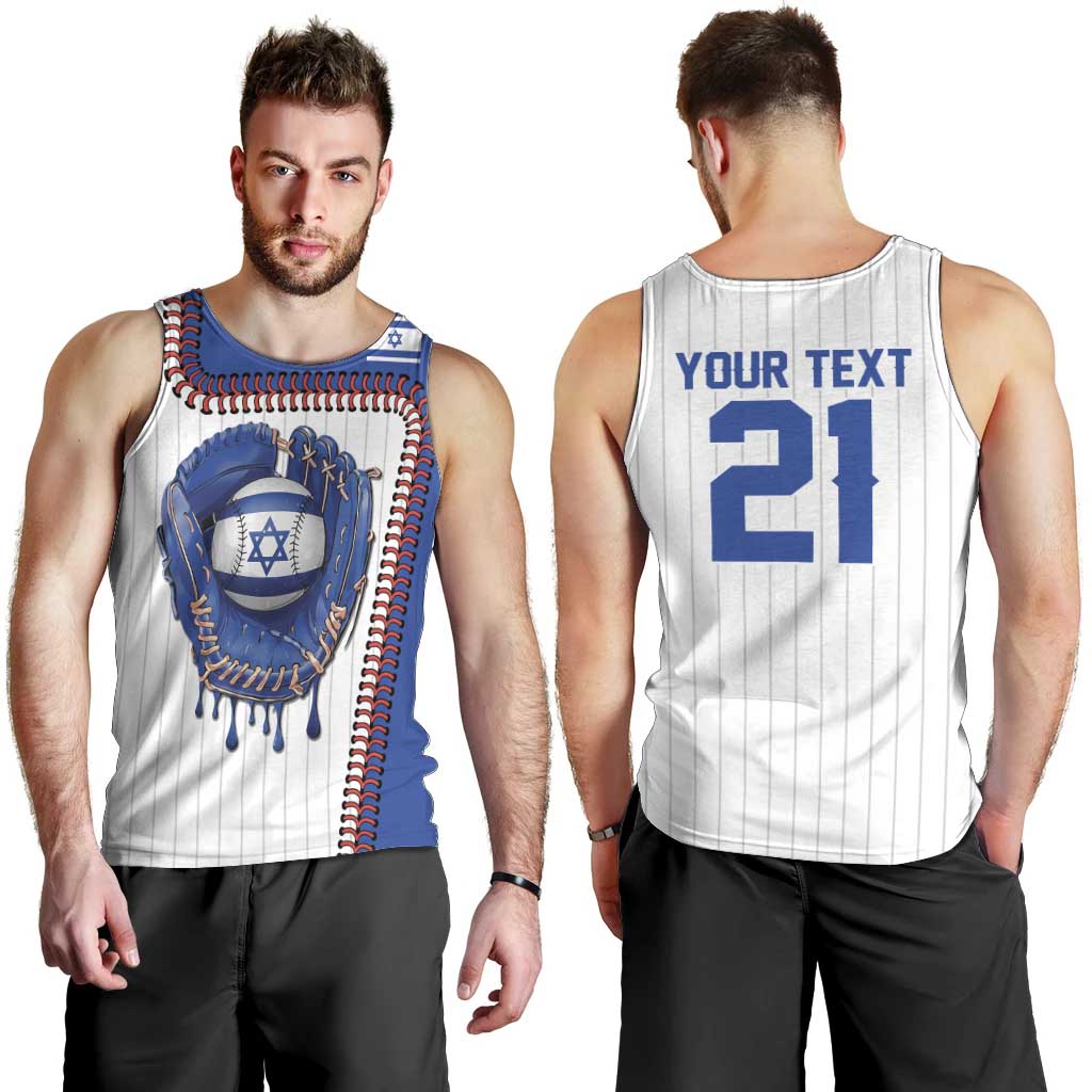 Custom Dripping Baseball Israel Men Tank Top