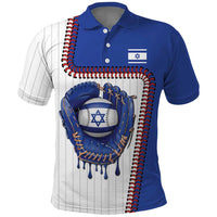 Custom Dripping Baseball Israel Polo Shirt