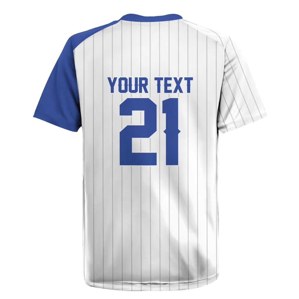 Custom Dripping Baseball Israel Rugby Jersey