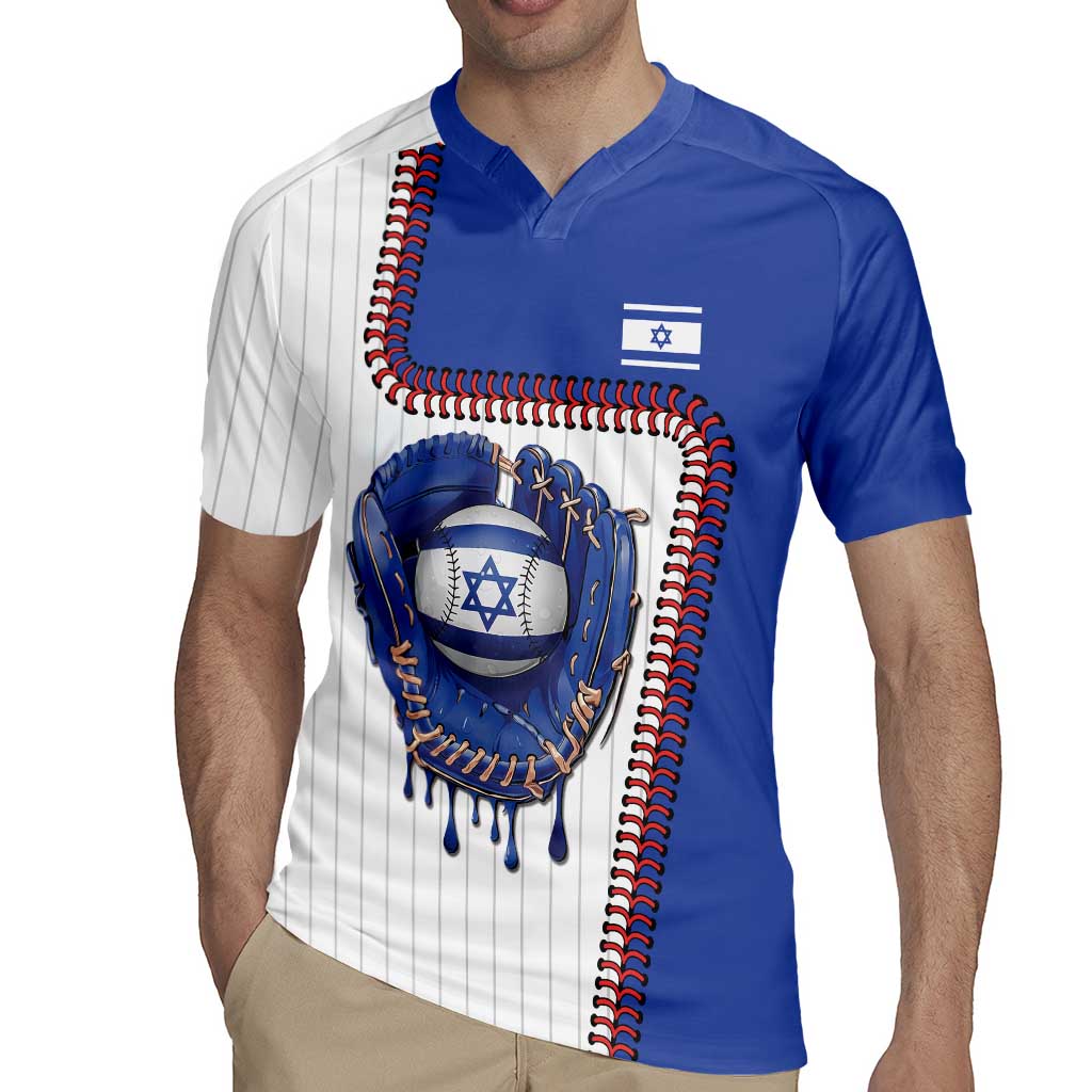 Custom Dripping Baseball Israel Rugby Jersey