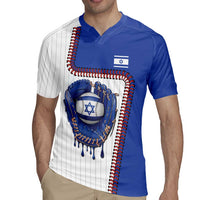Custom Dripping Baseball Israel Rugby Jersey
