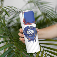 Custom Dripping Baseball Israel Skinny Tumbler