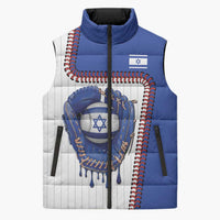 Custom Dripping Baseball Israel Sleeveless Puffer Jacket