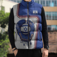 Custom Dripping Baseball Israel Sleeveless Puffer Jacket