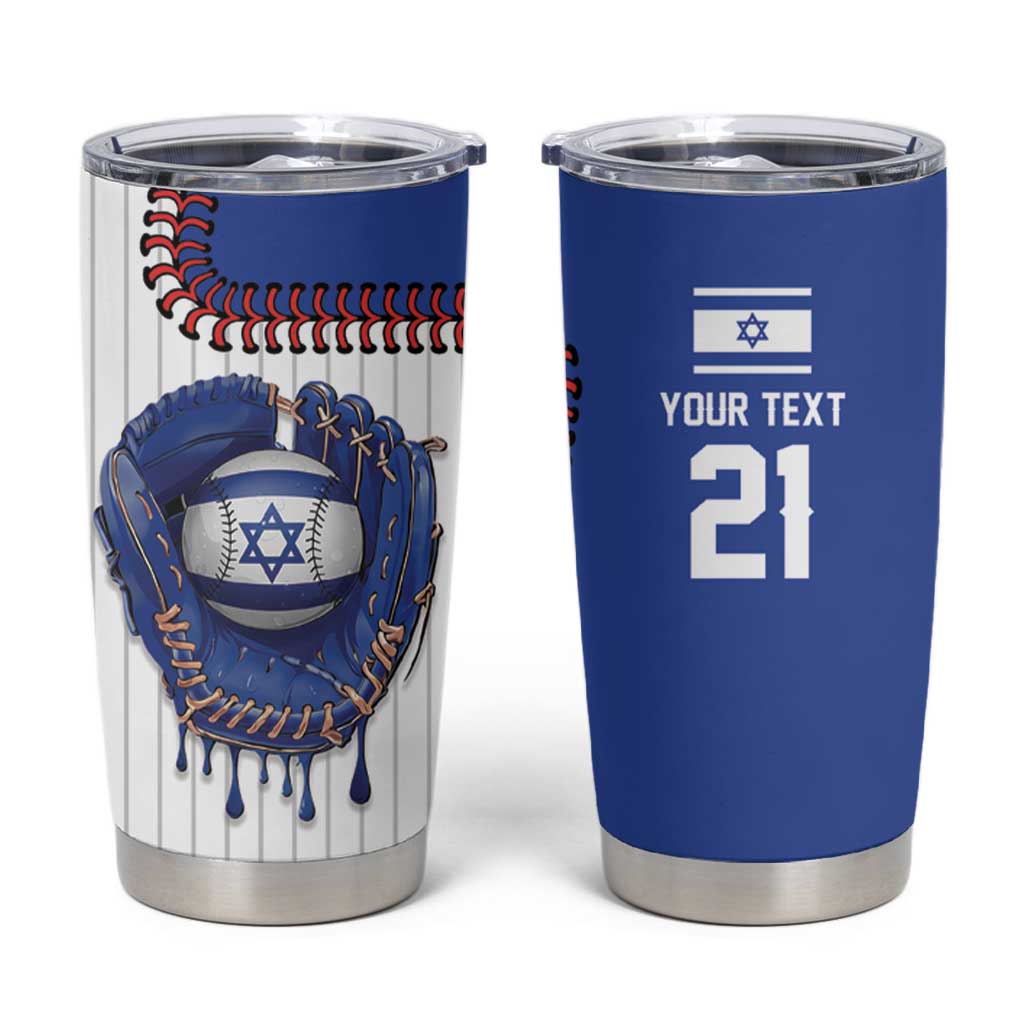 Custom Dripping Baseball Israel Tumbler Cup