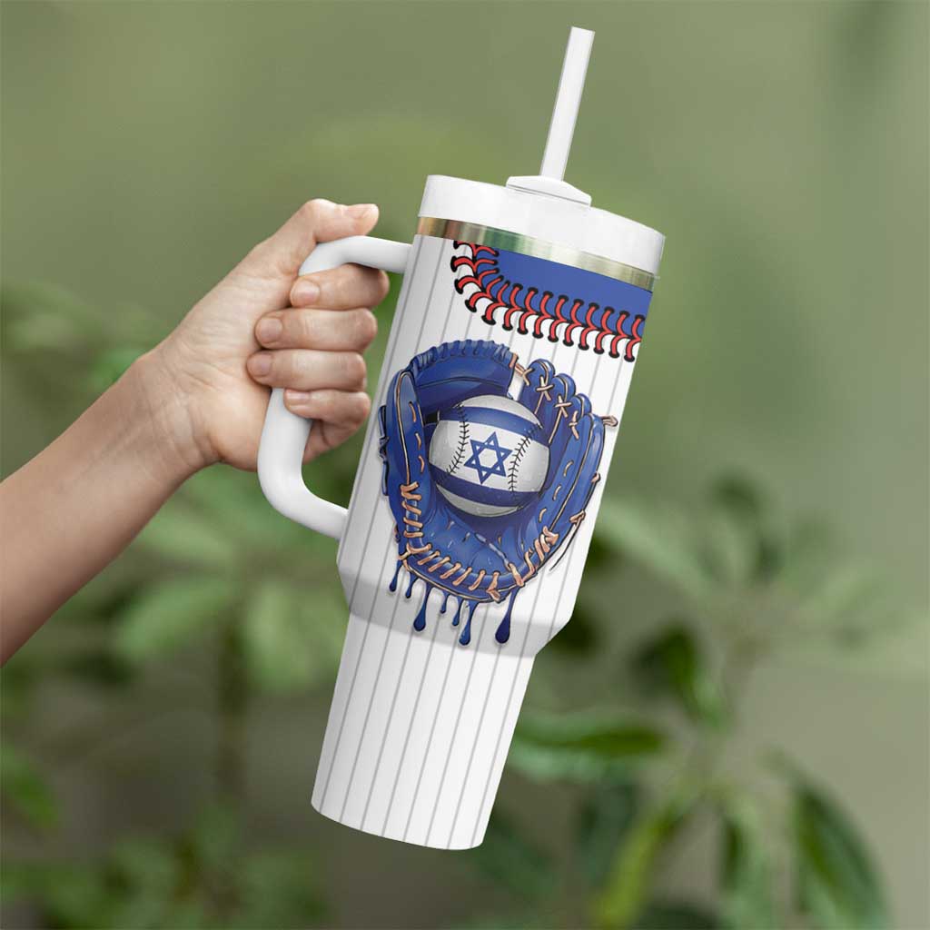 Custom Dripping Baseball Israel Tumbler With Handle