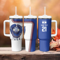 Custom Dripping Baseball Israel Tumbler With Handle