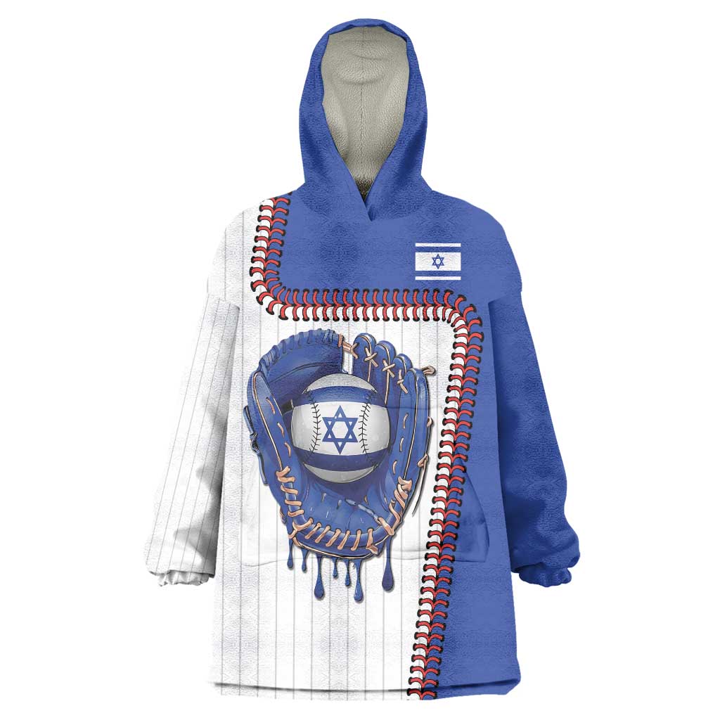 Custom Dripping Baseball Israel Wearable Blanket Hoodie