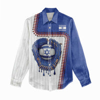 Custom Dripping Baseball Israel Women Casual Shirt