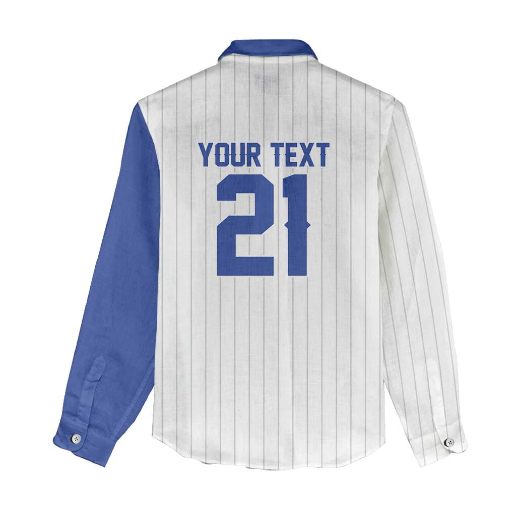 Custom Dripping Baseball Israel Women Casual Shirt