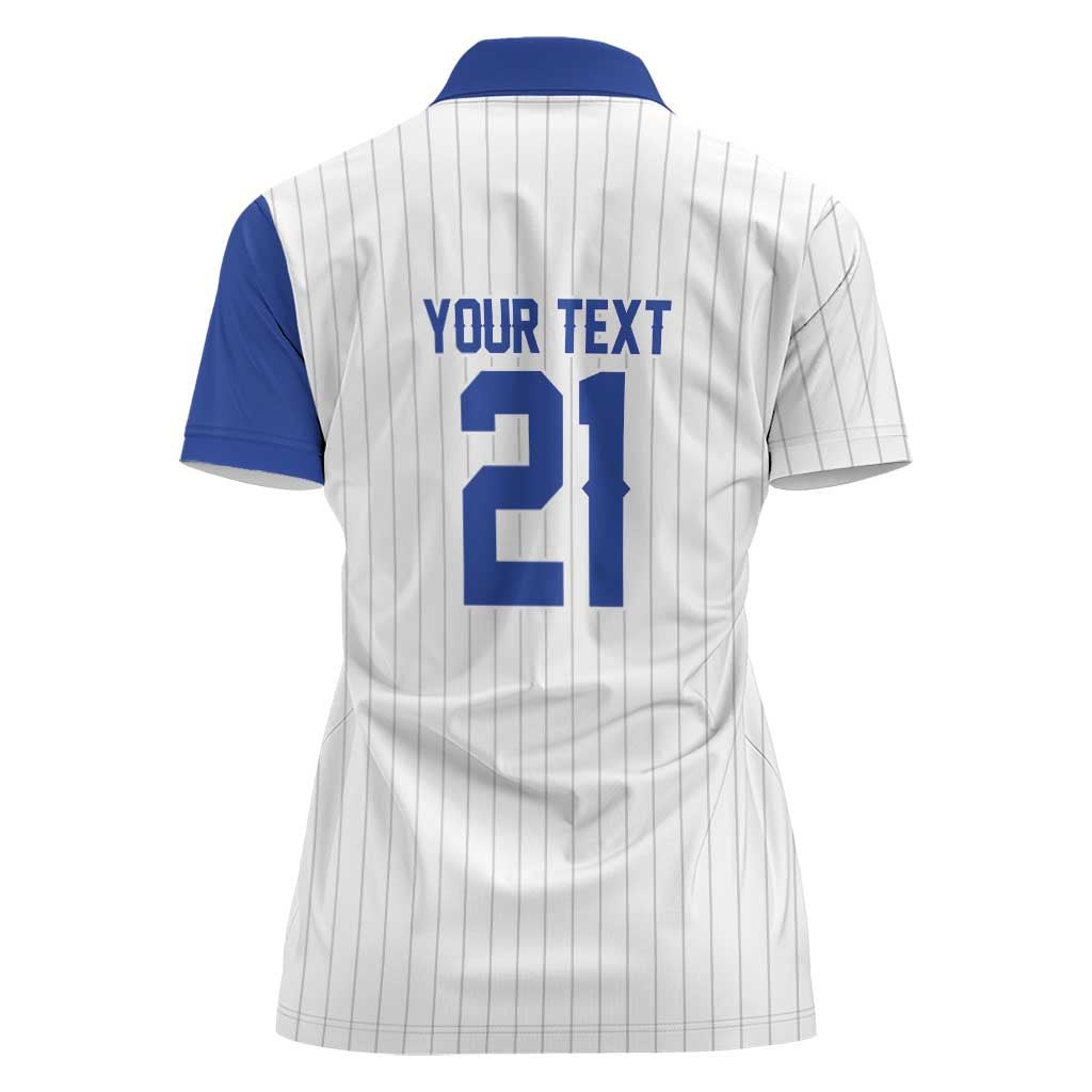 Custom Dripping Baseball Israel Women Polo Shirt