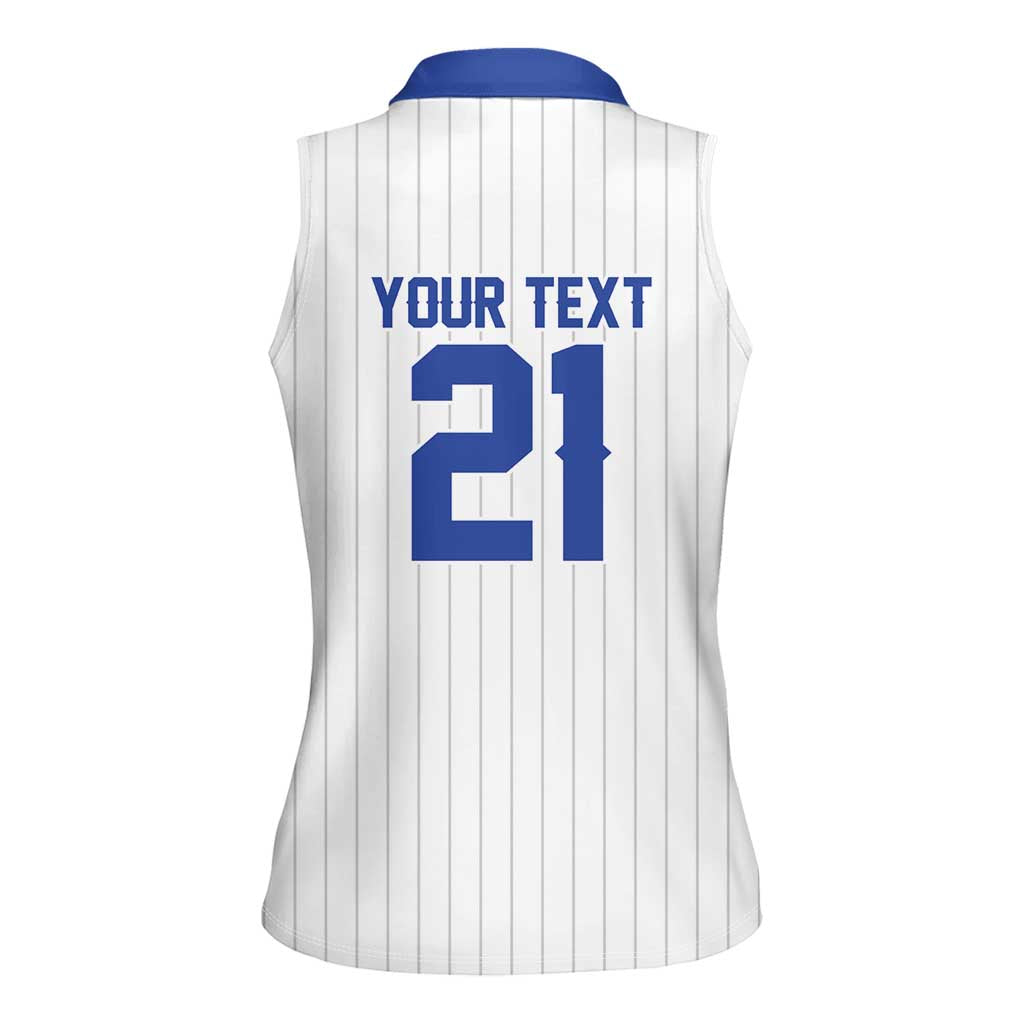 Custom Dripping Baseball Israel Women Sleeveless Polo Shirt