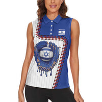Custom Dripping Baseball Israel Women Sleeveless Polo Shirt