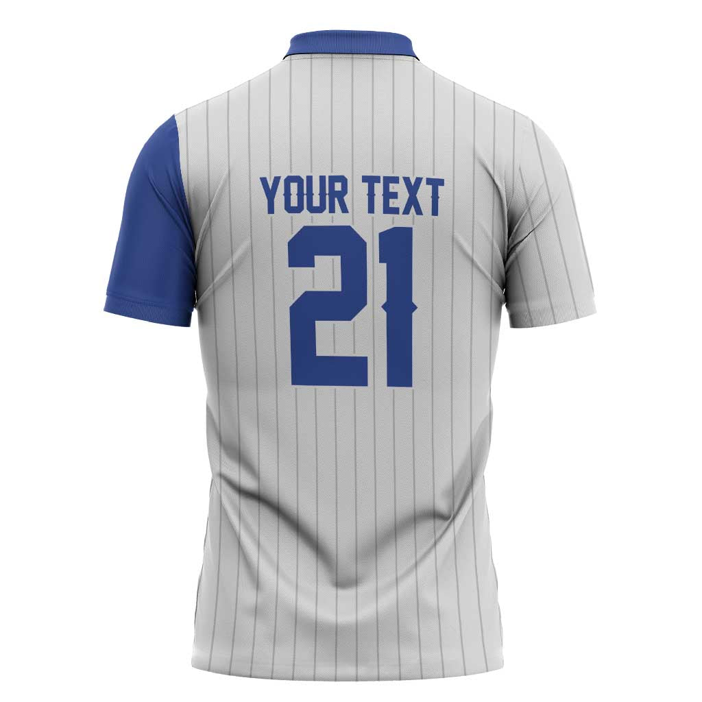Custom Dripping Baseball Israel Zipper Polo Shirt