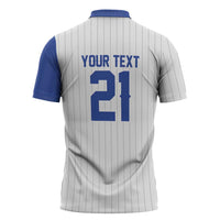 Custom Dripping Baseball Israel Zipper Polo Shirt