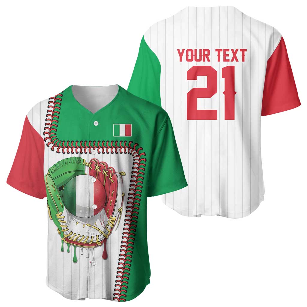 Custom Dripping Baseball Italy Baseball Jersey