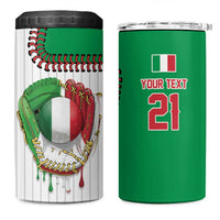 Custom Dripping Baseball Italy 4 in 1 Can Cooler Tumbler