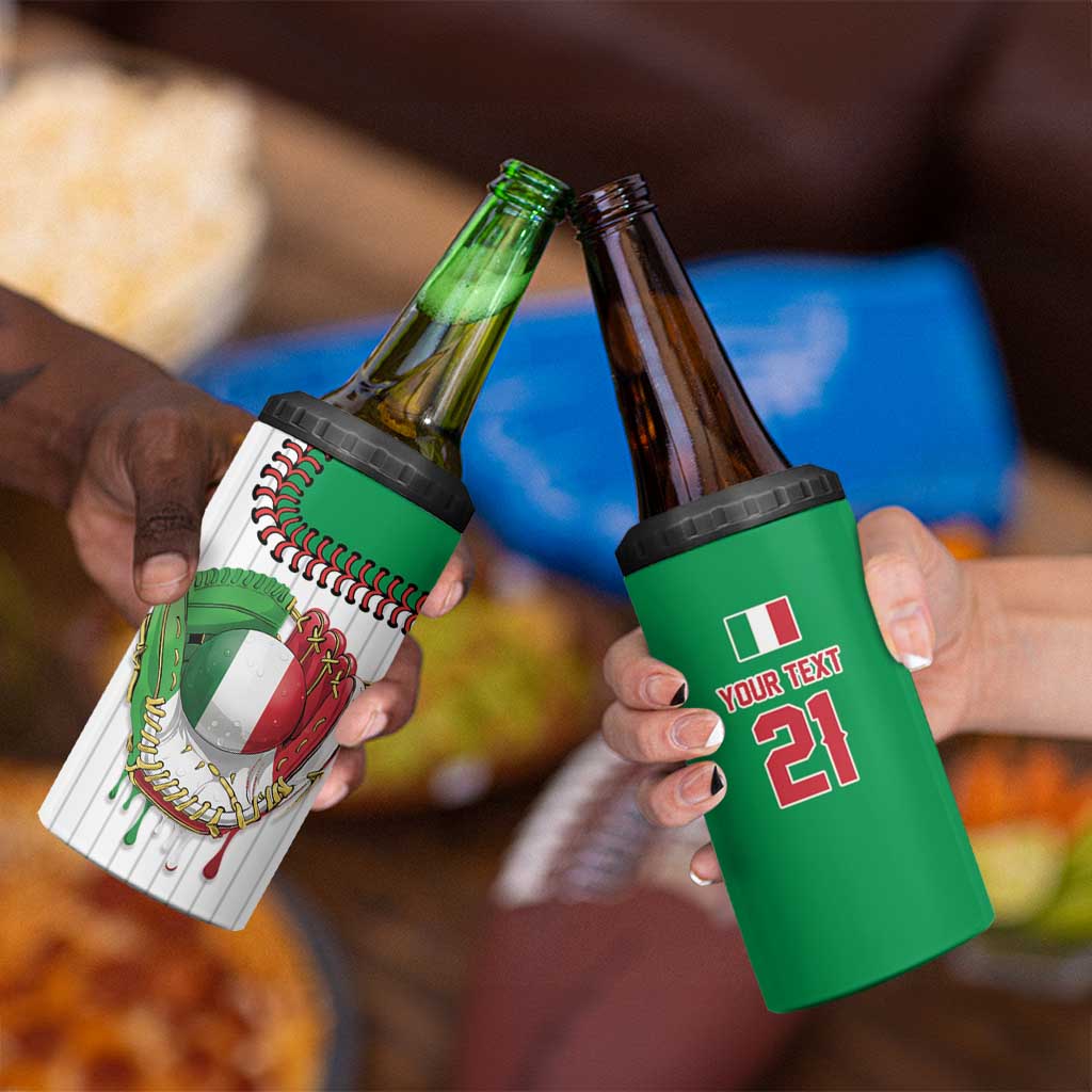 Custom Dripping Baseball Italy 4 in 1 Can Cooler Tumbler