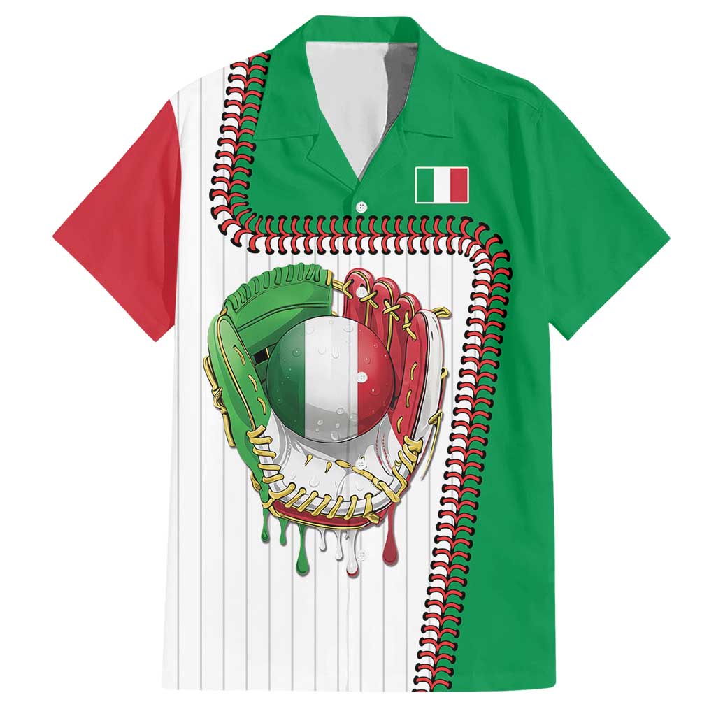 Custom Dripping Baseball Italy Hawaiian Shirt