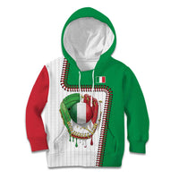 Custom Dripping Baseball Italy Kid Hoodie