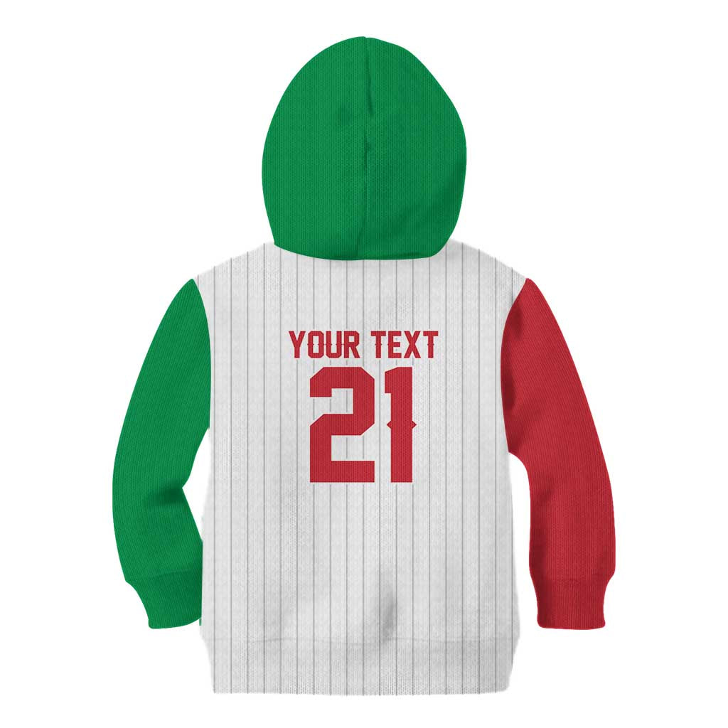 Custom Dripping Baseball Italy Kid Hoodie