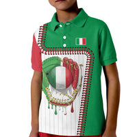 Custom Dripping Baseball Italy Kid Polo Shirt