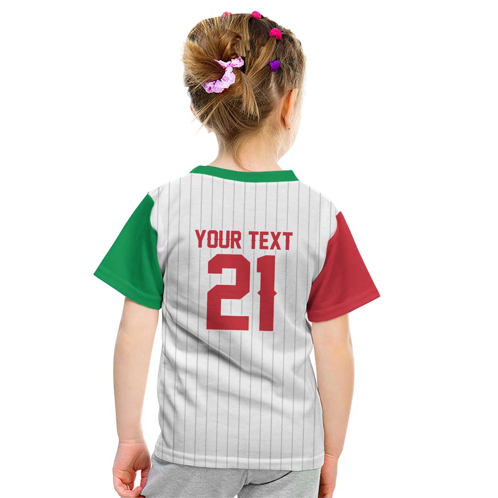Custom Dripping Baseball Italy Kid T Shirt