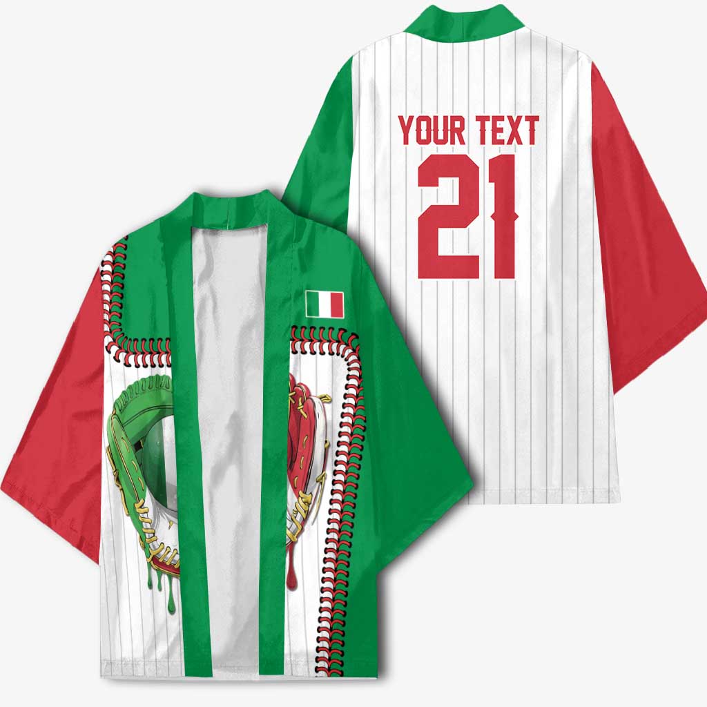 Custom Dripping Baseball Italy Kimono
