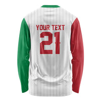 Custom Dripping Baseball Italy Long Sleeve Shirt